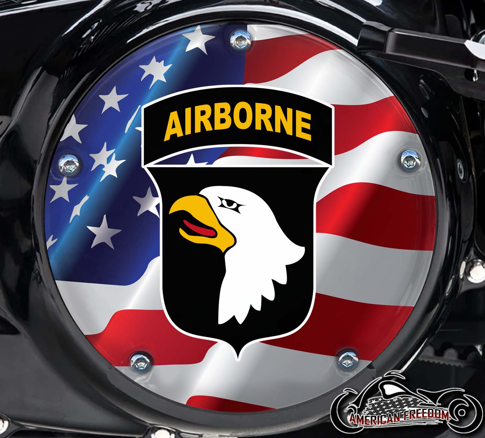 Custom Derby Cover - 101st Airborne Flag Design